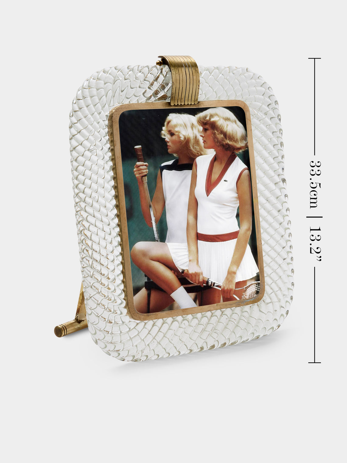 Antique and Vintage - 1950s Murano Glass Large Photo Frame (10x13") - Clear - ABASK