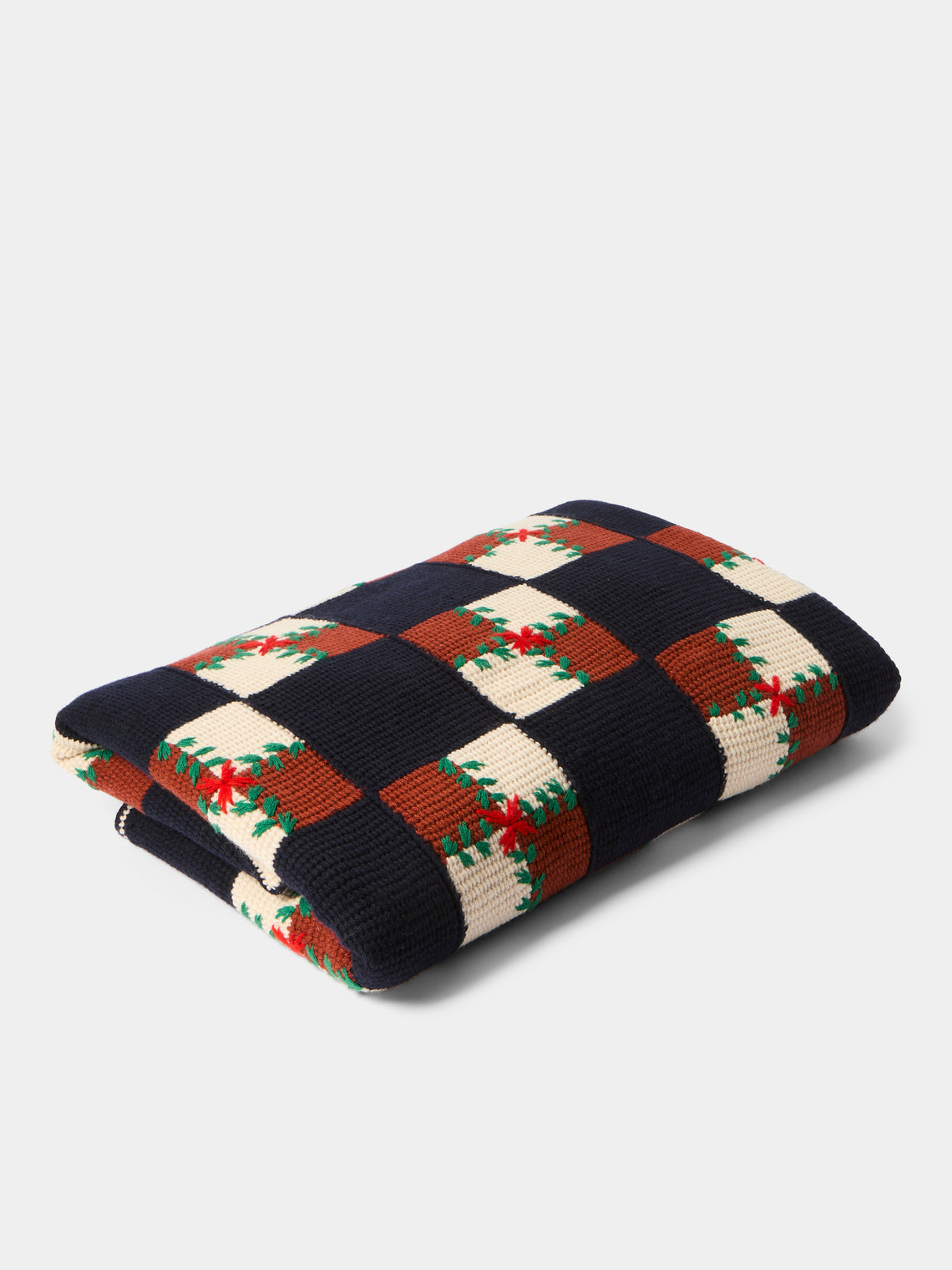 Saved NY - Basket Cashmere Throw (79in/2m) - Black - ABASK