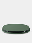 Giobagnara - David Leather Oval Reversible Placemats with Holder (Set of 6) - Green - ABASK - 