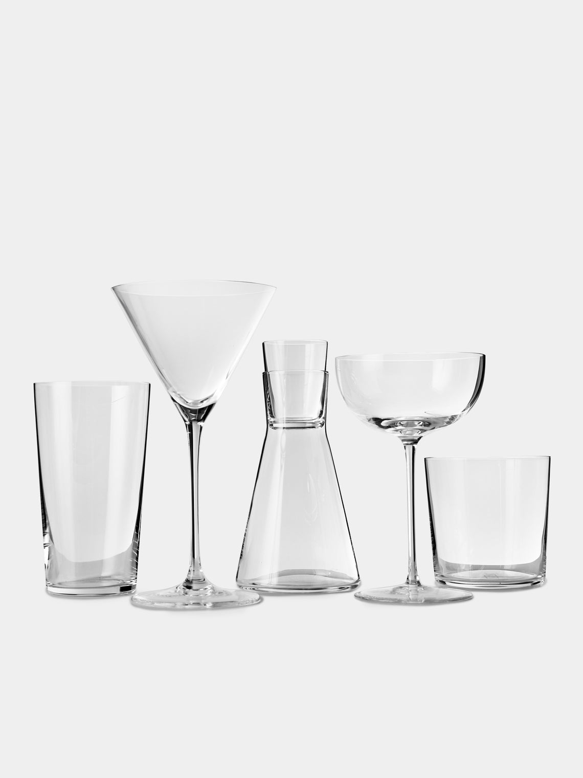 Hand-Blown Crystal Martini Glasses (Set of 2)