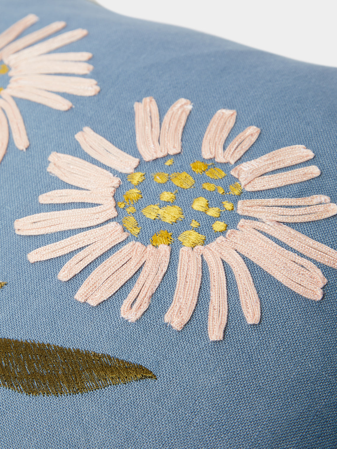 Lora Avedian - Aster Hand-Embroidered Linen Cushion -  - ABASK