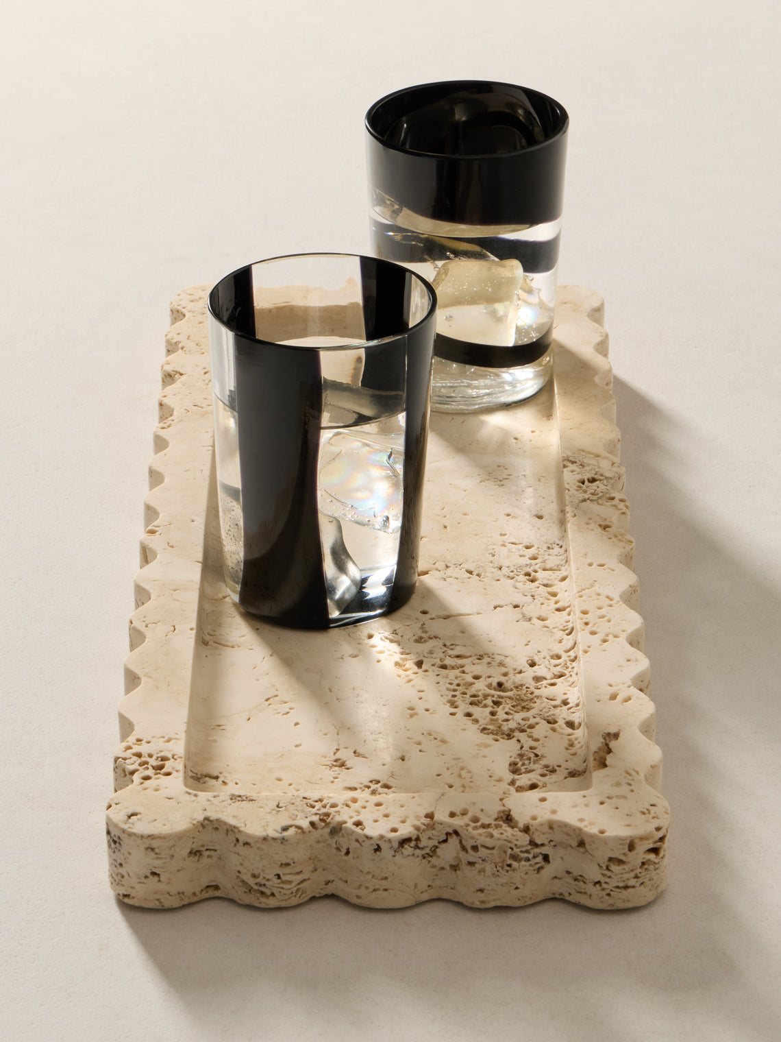 Anastasio Home - 512 Marble Tray (16in/40.5cm) - Beige - ABASK
