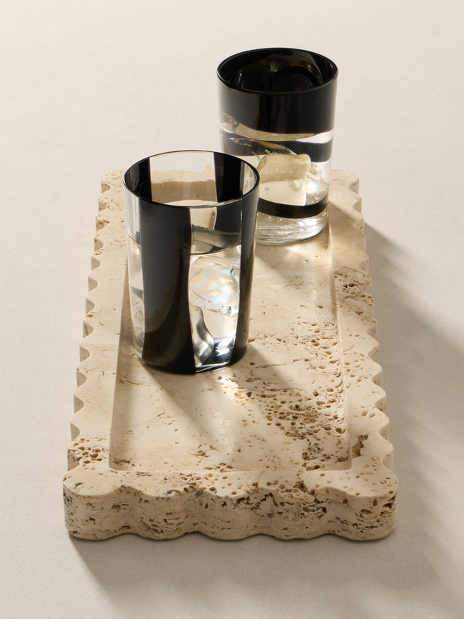 Anastasio Home - 512 Marble Tray (16in/40.5cm) - Beige - ABASK
