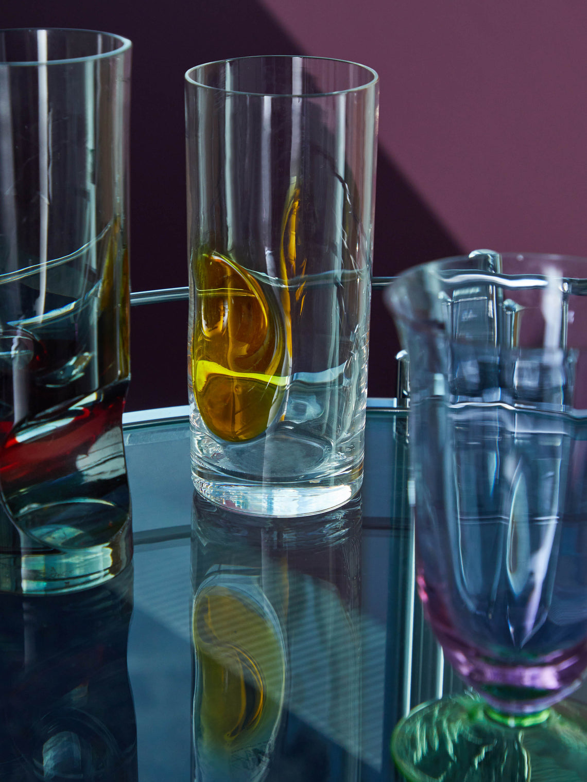 NasonMoretti - Archive Revival 1958 Hand-Blown Murano Cordial Glasses (Set of 2) - Yellow - ABASK