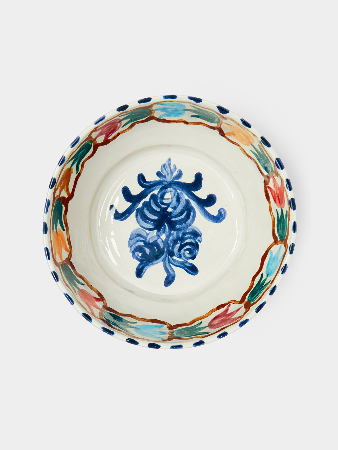 Zsuzsanna Nyul - Hand-Painted Ceramic Large Salad Bowl -  - ABASK