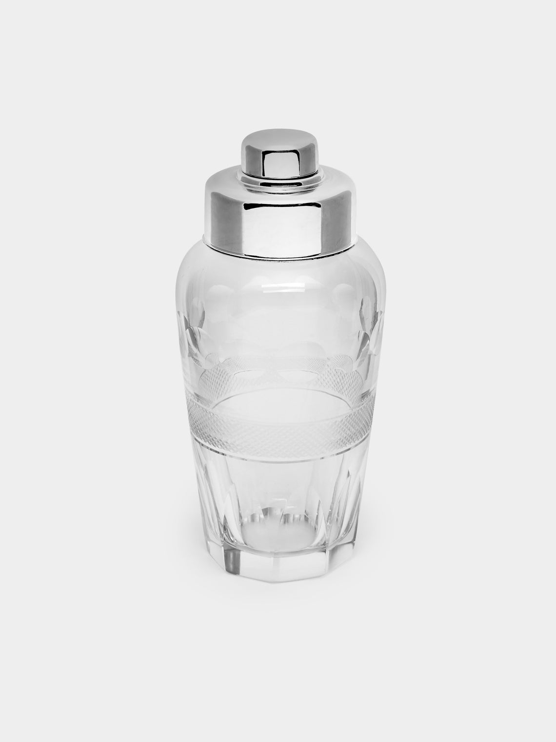 Antique and Vintage - 1930s Silver-Plated Crystal Cocktail Shaker -  - ABASK - 