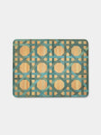HestiaLiving - Epoch Wood Placemats (Set of 4) - Blue - ABASK - 