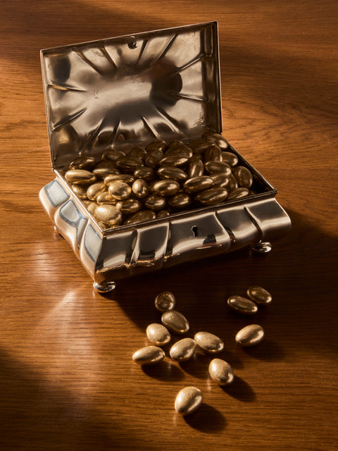 Antique and Vintage - 20th-Century Silver-Plated Trinket Box - Silver - ABASK