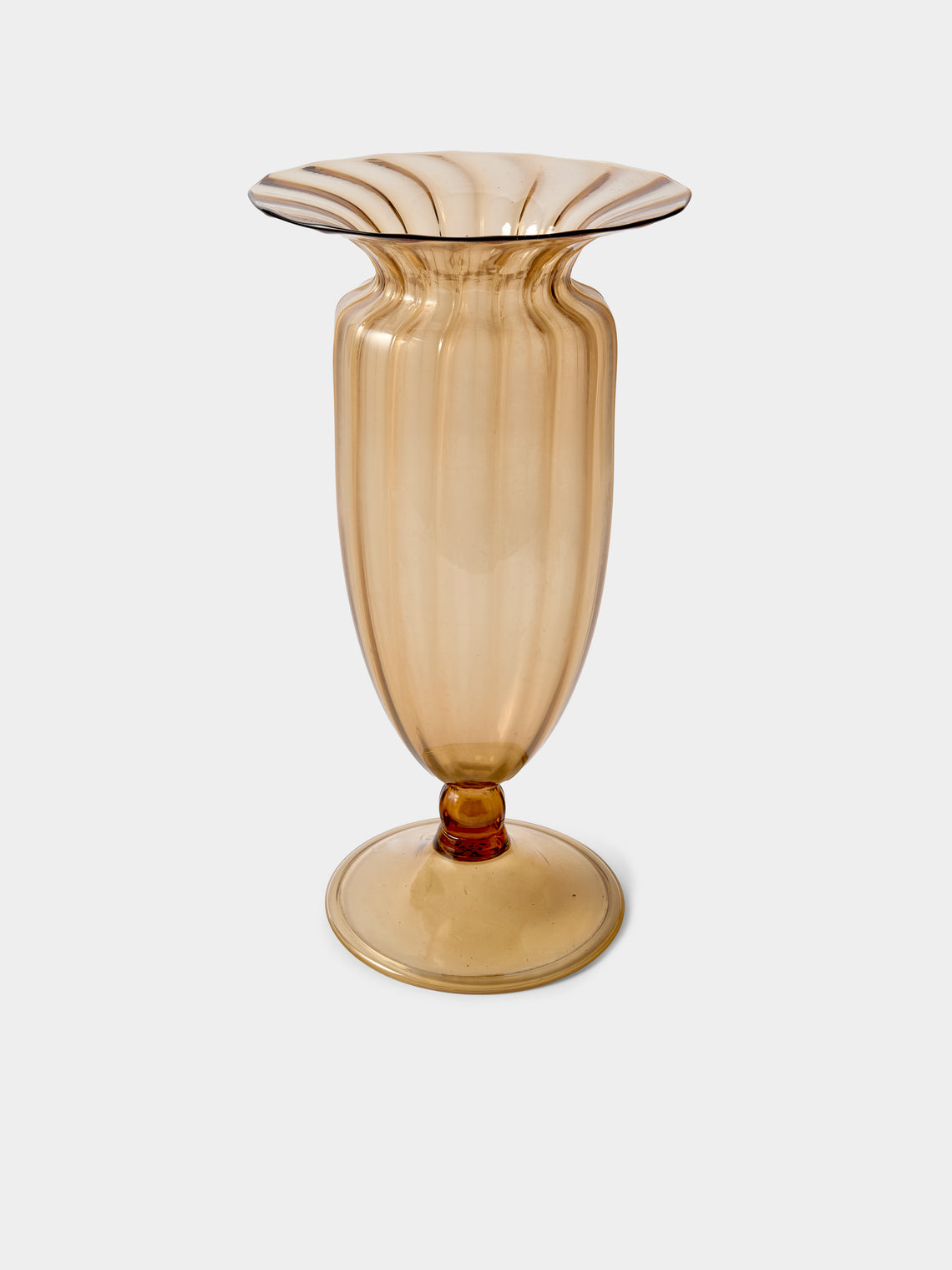 Antique and Vintage - Mid-Century Murano Glass Vase - Gold - ABASK - 