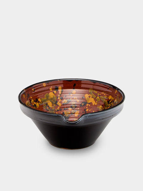 Poterie de Cliousclat - Hand-Speckled Slipware Mixing Bowl - Brown - ABASK - 