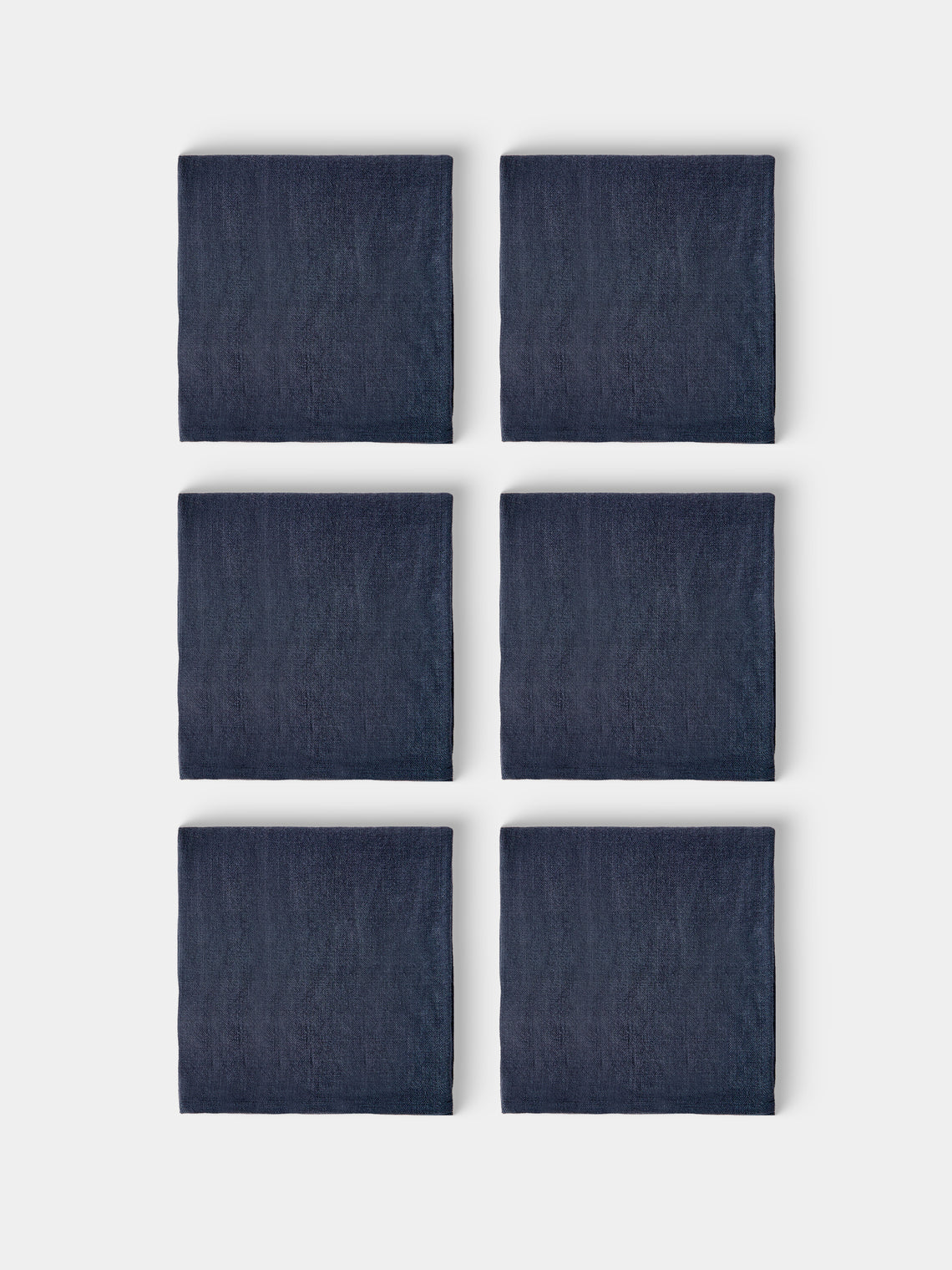 Libeco - | Set of 6 | Hudson Belgian Linen Napkins - Blue - ABASK - 