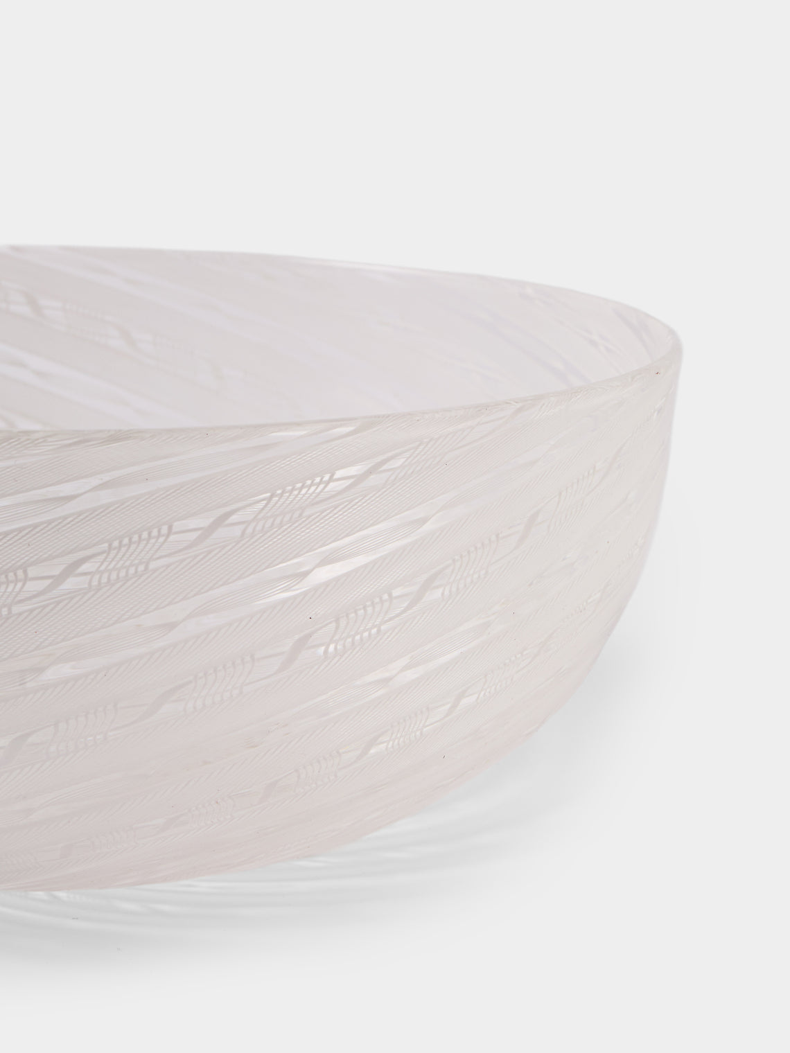 Antique and Vintage - Mid-Century Murano Glass Bowl - White - ABASK