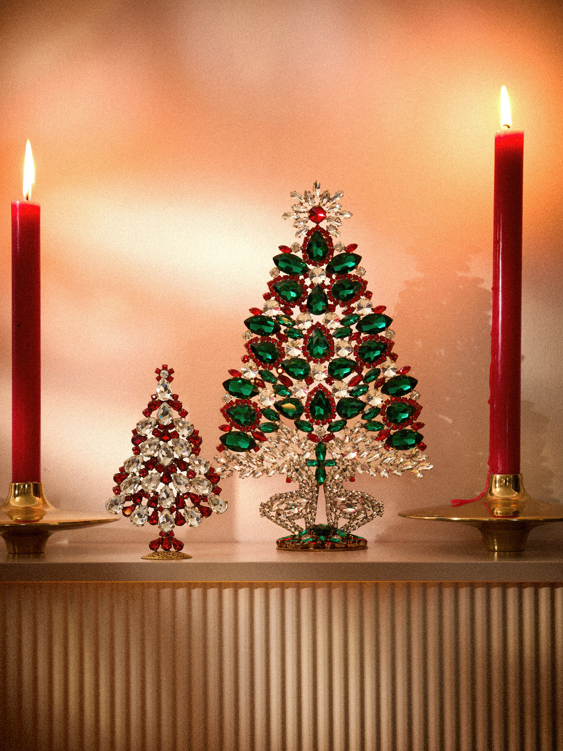 ABASK Decorations - Jewel Sprigs Czech Crystal Tree - Green - ABASK