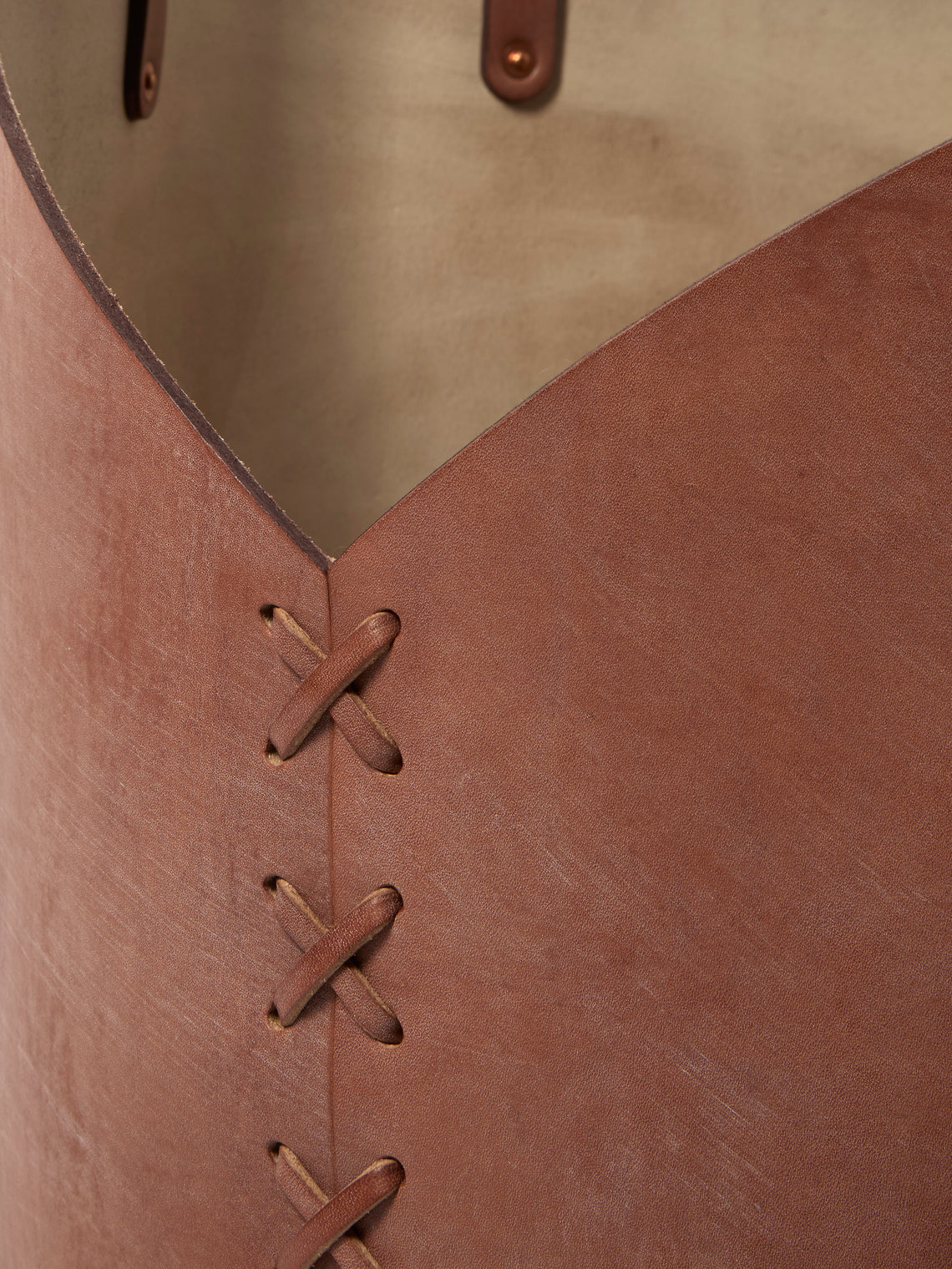 Otzi Studio - Leather Large Log Basket - Brown - ABASK