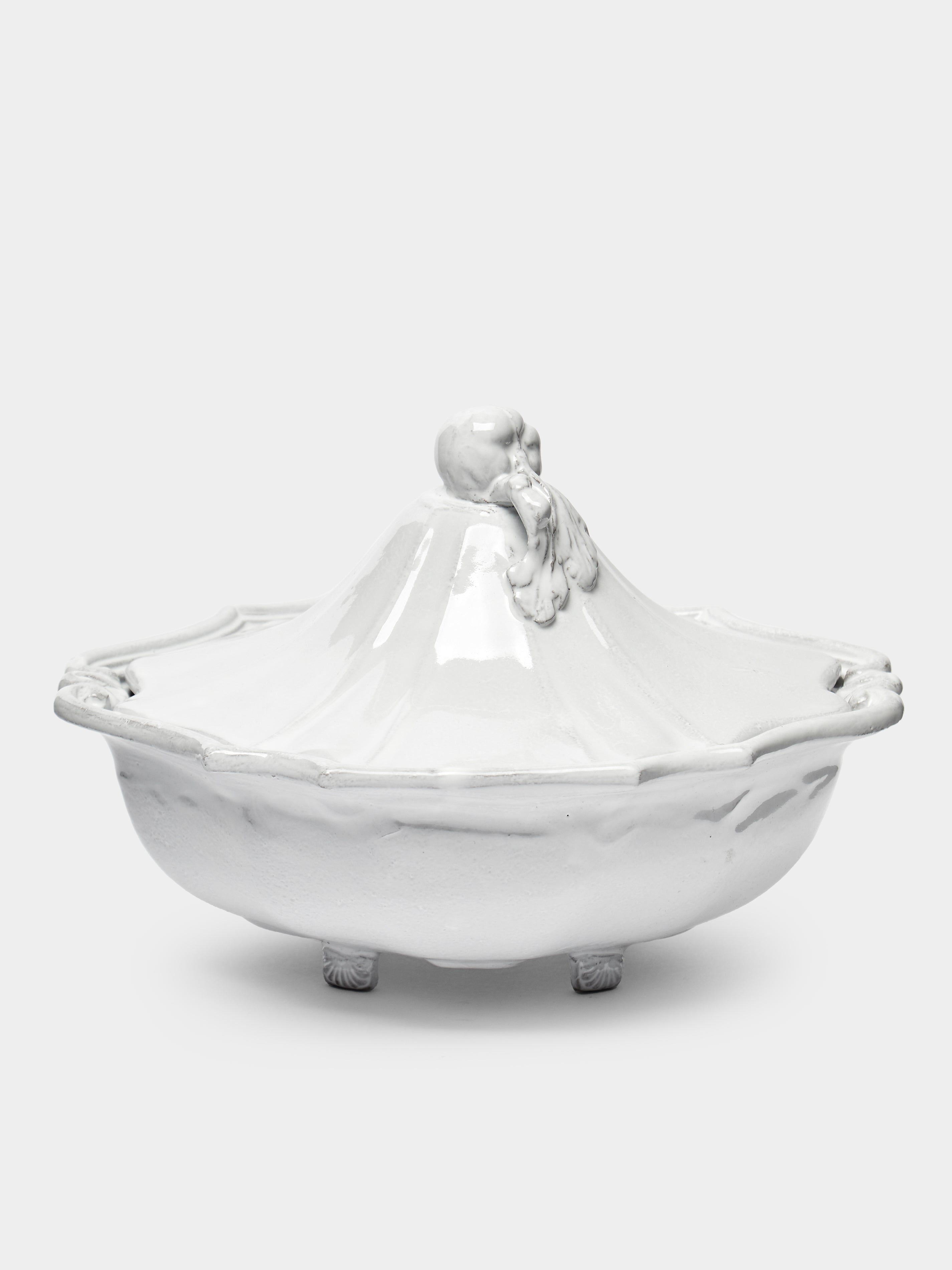 Régence Hand-Glazed Ceramic Small Tureen