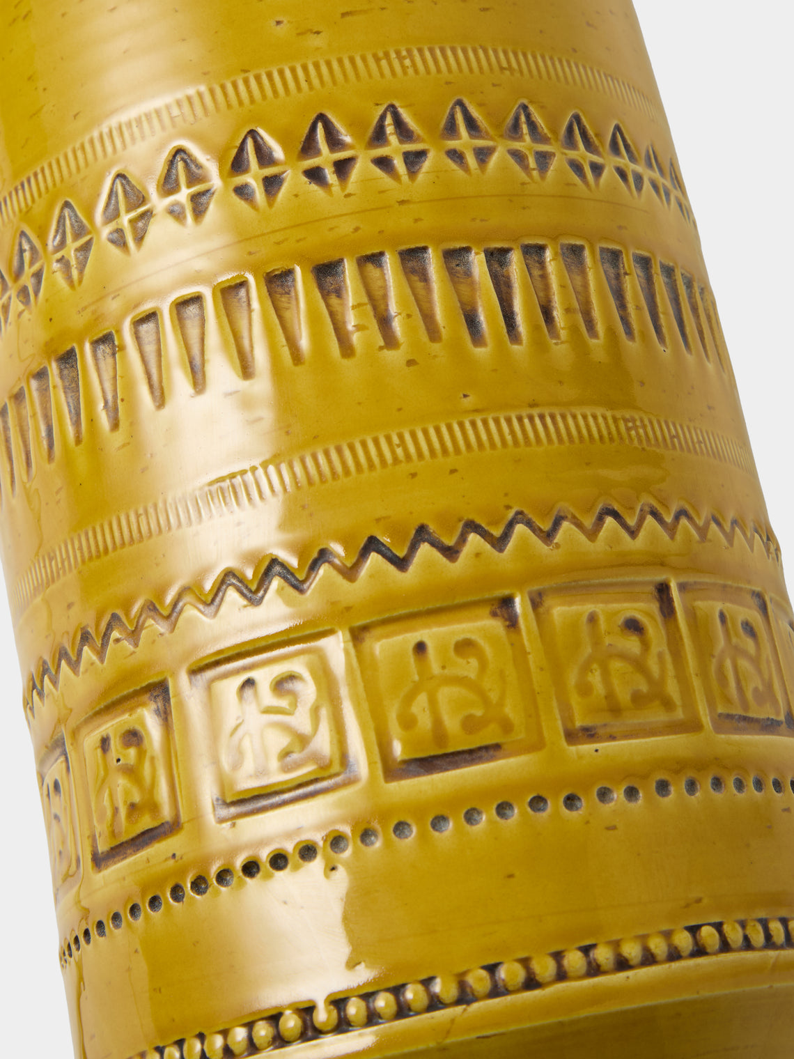 Bitossi Ceramiche - 1965 Dandelion Engraved Ceramic Table Lamp - Yellow - ABASK