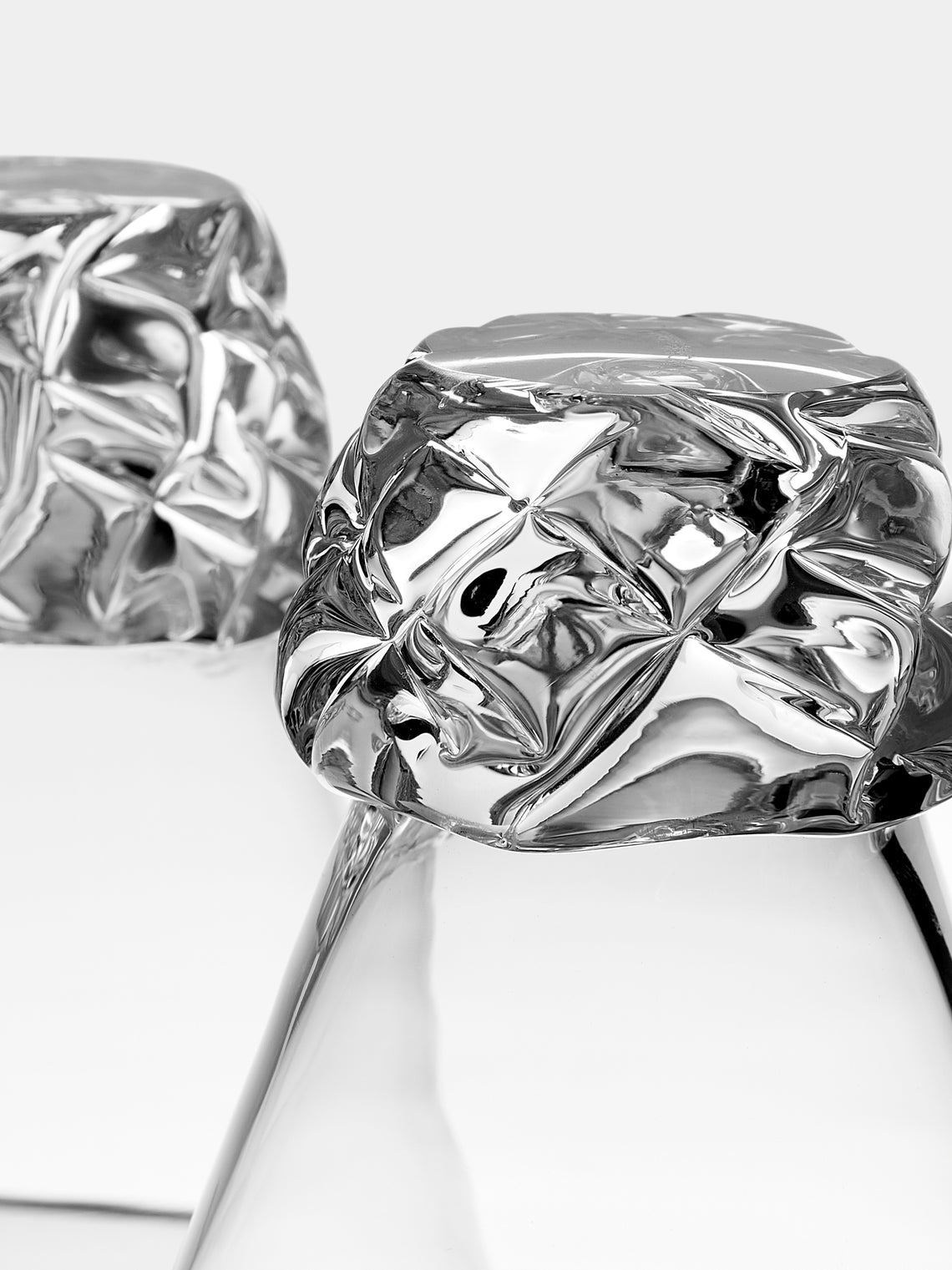 NasonMoretti - Archive Revival 1965 Hand-Blown Murano Glass Highballs (Set of 2) - Clear - ABASK