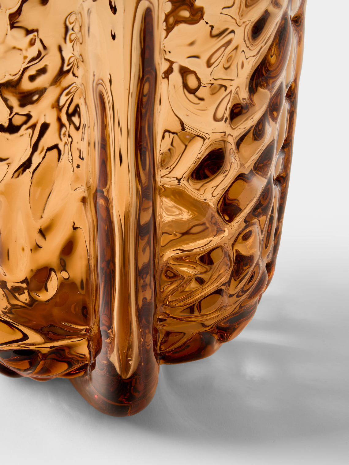 Hana Hillerová - Remix Hand-Blown Glass Vessel (12.5in/31.5cm) - Orange - ABASK