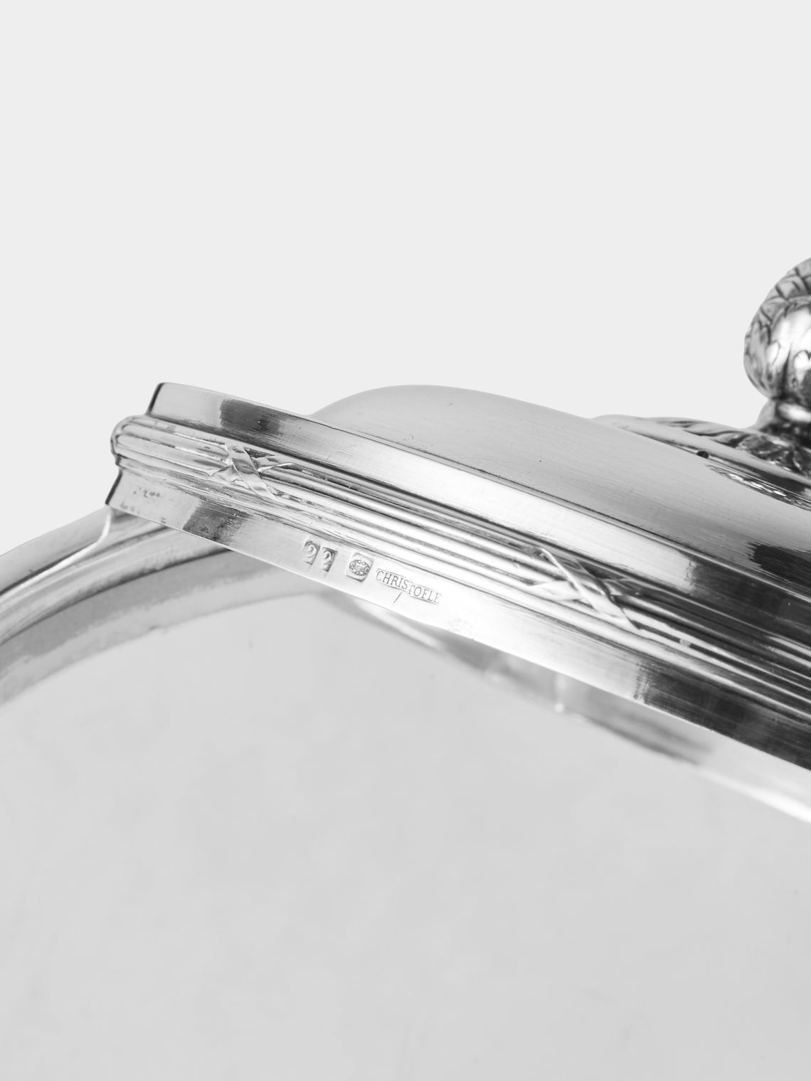 Antique and Vintage - 20th-Century Silver-Plated and Glass Lidded  Jar - Silver - ABASK