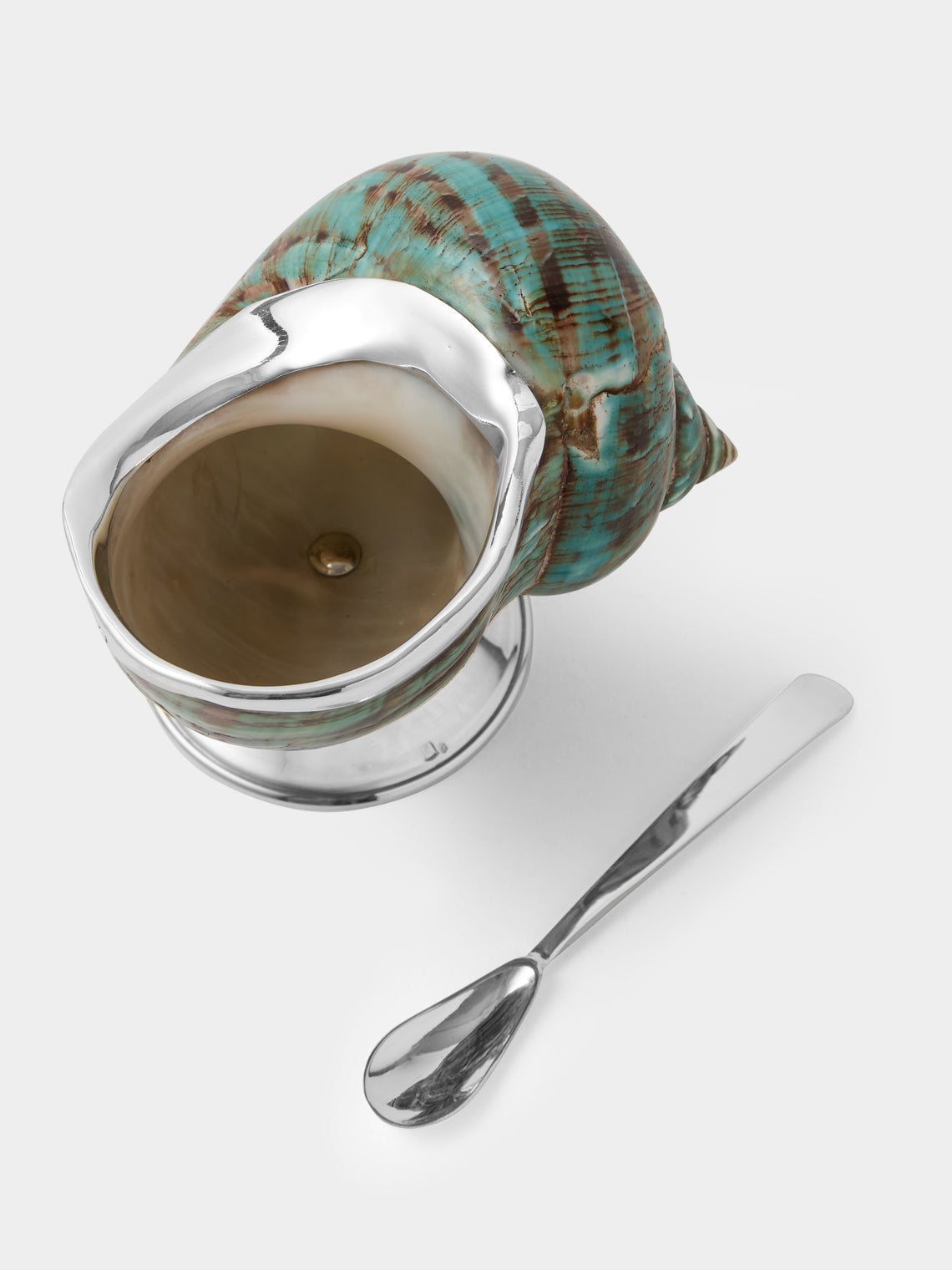 Tavares 1922 - Silver and Jade Shell Sugar Bowl - Silver - ABASK