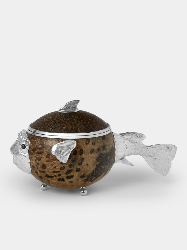 Objet Luxe - Pufferfish Silver-Plated Box - Silver - ABASK - 