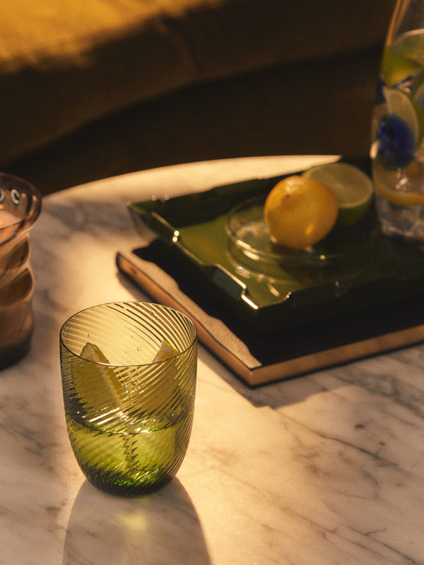 NasonMoretti - Twisted Soraya Hand-Blown Murano Water Glass -  - ABASK
