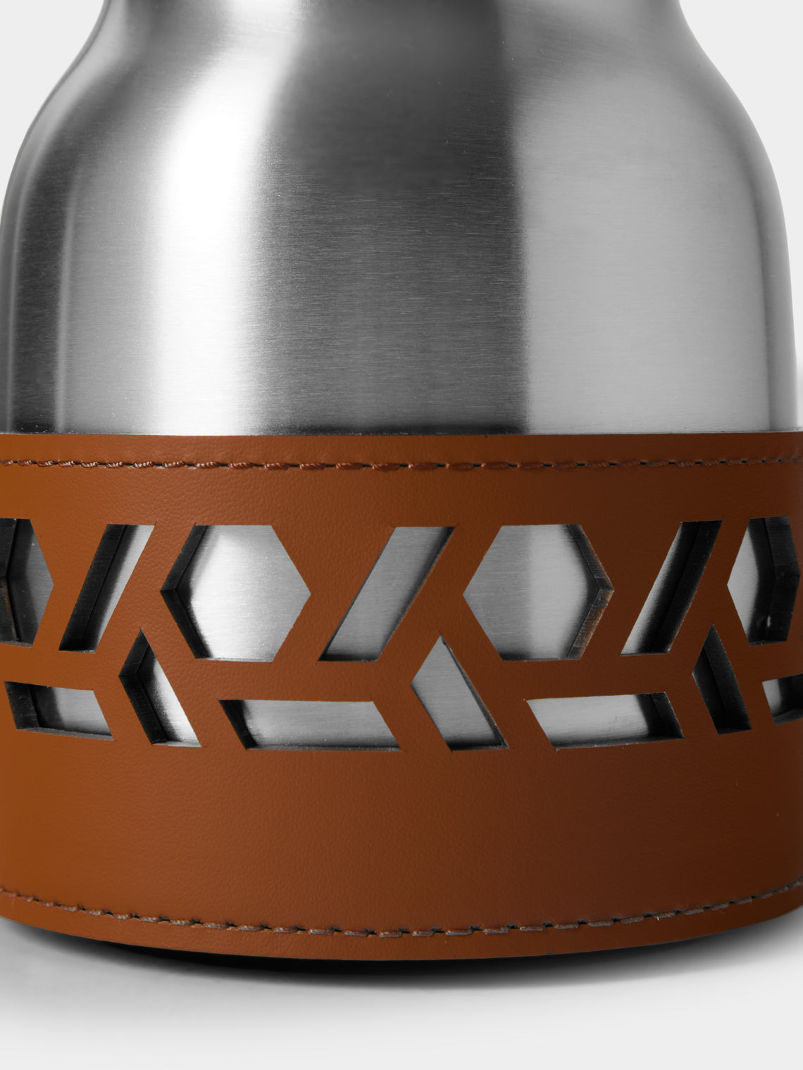 RUDI - Gemma Glass and Stainless Steel Carafe (20oz/0.6L) - Tan - ABASK