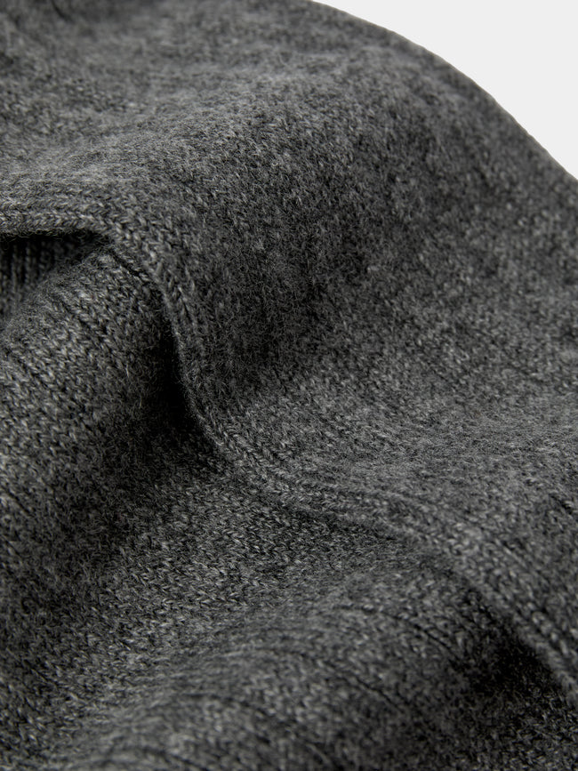 Maria La Rosa - Women's Ribbed Cashmere Socks | One Size - Gray - ABASK