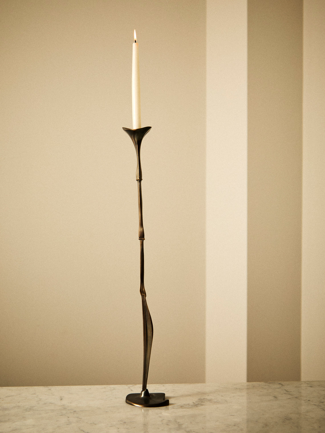 Shaha Raphael - Low Tide Fishbone Hand-Cast Brass Large Candelabra - Brown - ABASK