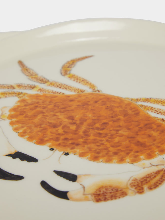Casa Adams - Crab Hand-Painted Porcelain Dinner Plates (Set of 2) -  - ABASK