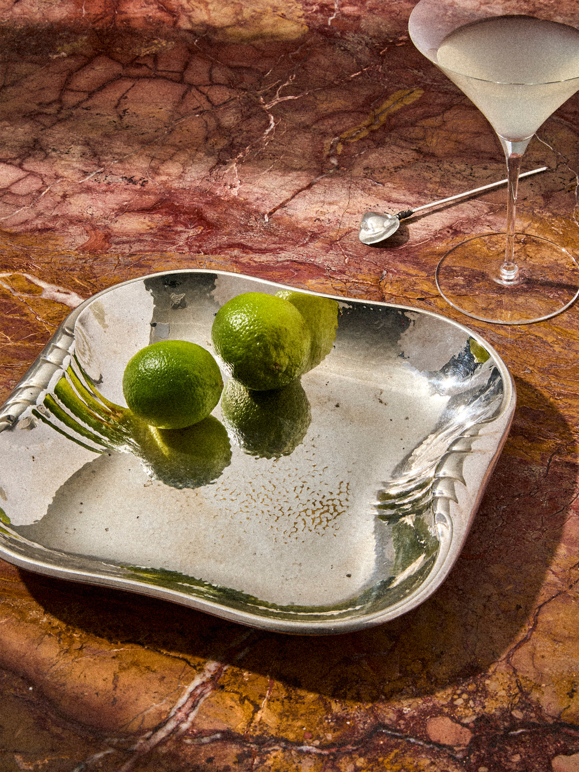 Antique and Vintage - 1970s Italian Silver Plated Hamered Bowl - Silver - ABASK