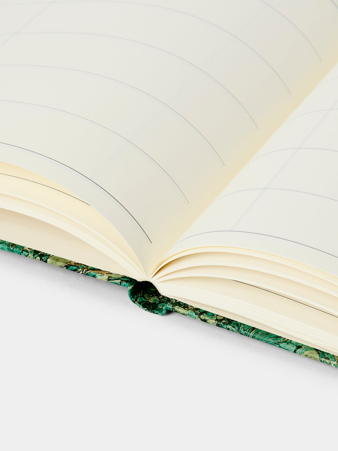 Giannini Firenze - Hand-Marbled Guest Book - Green - ABASK
