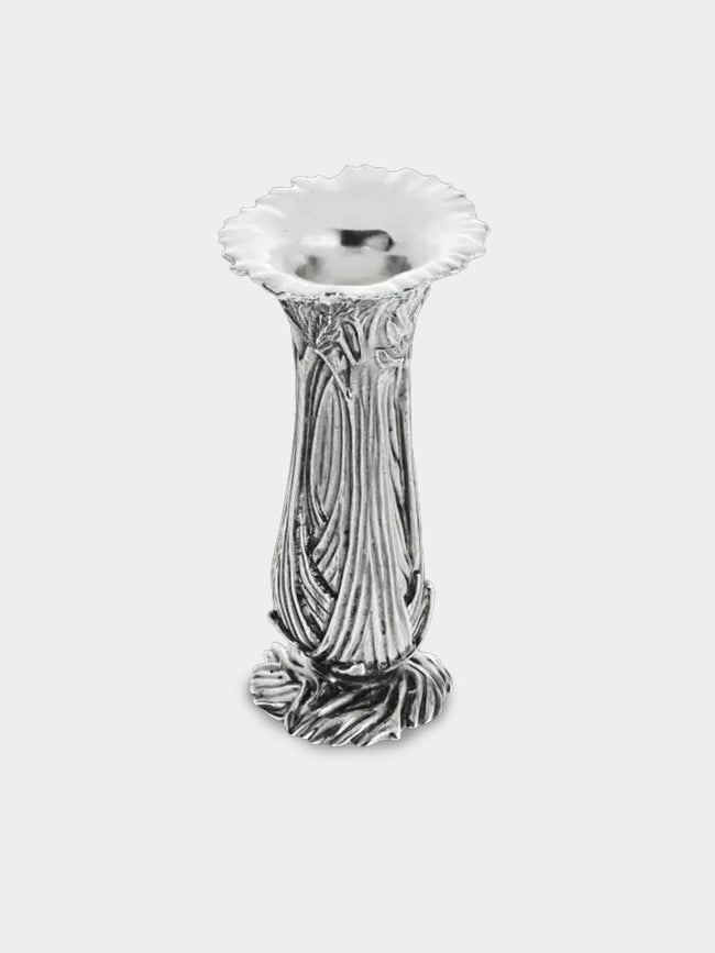 Christofle - Celery Silver-Plated Vase (4in/10.5cm) - Silver - ABASK