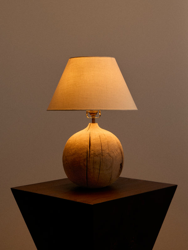 Jamie Gaunt Designs - No. 3 Ball Natural Oak Table Lamp - Natural - ABASK