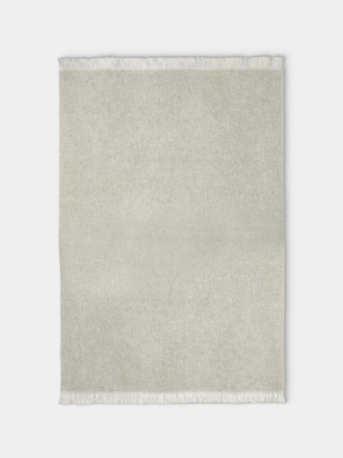 Johnstons of Elgin - Cashmere Reversible Bed Blanket (91in/2.3m) - Gray - ABASK - 