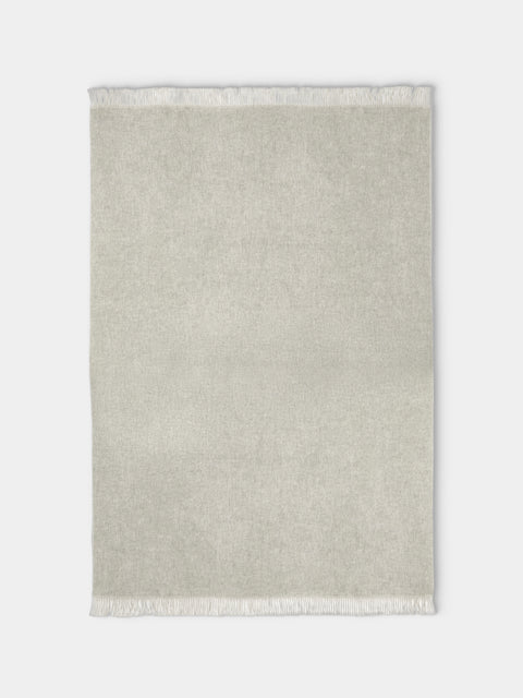 Johnstons of Elgin - Cashmere Reversible Bed Blanket (91in/2.3m) - Gray - ABASK - 