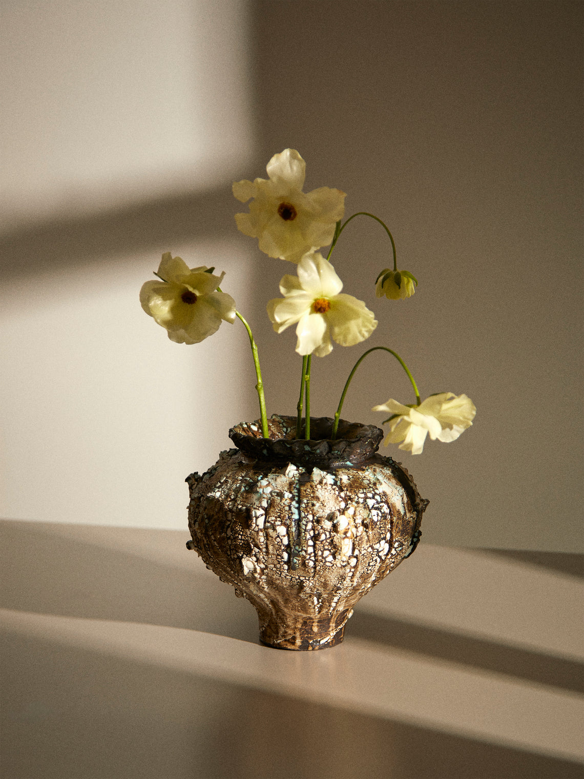 SWAY Ceramics - Poppy V Stoneware Vase - Brown - ABASK