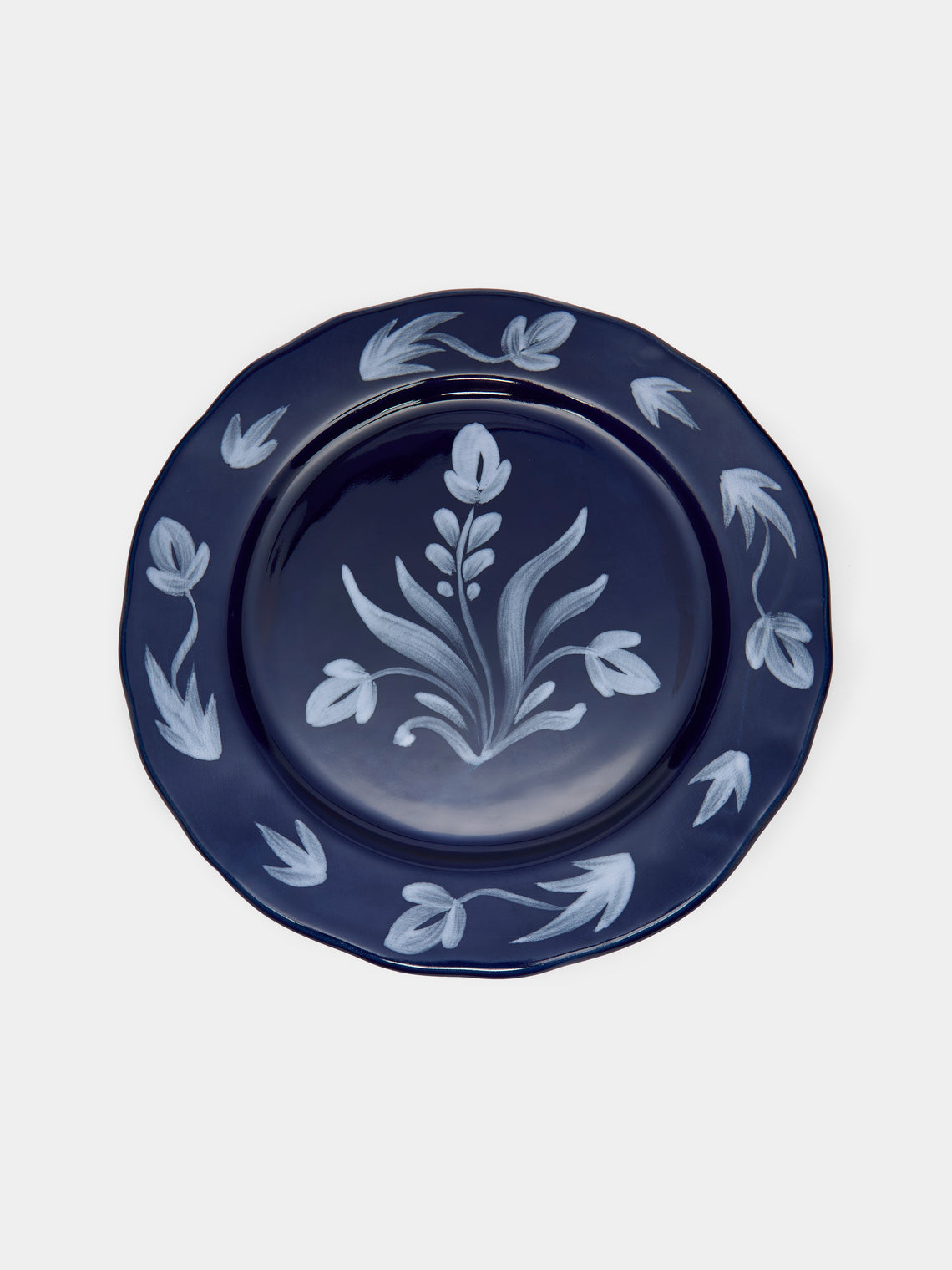 Hand-Painted Ceramic Dinner Plates (Set of 4)