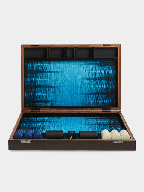 Alexandra Llewellyn - Ocean Leather & Wood Backgammon Set - Brown - ABASK - 