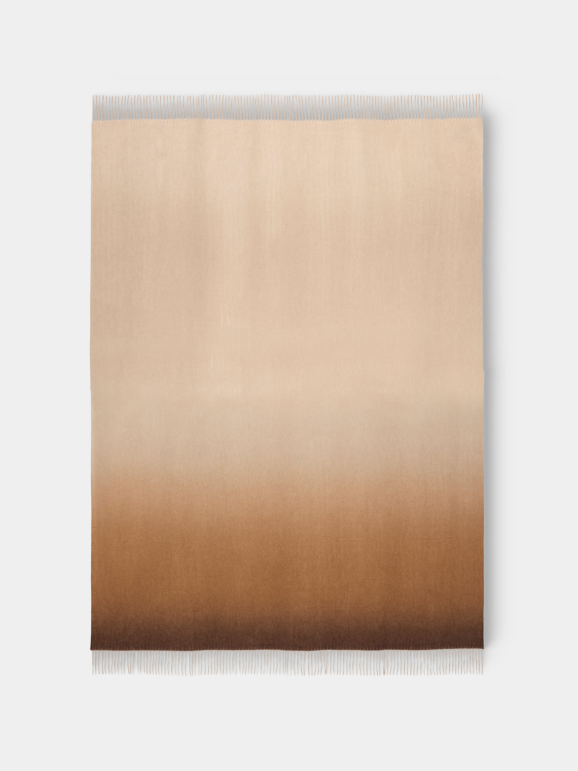 Begg x Co - Nuance Ombré Cashmere Throw (72in/1.8m) - Beige - ABASK - 
