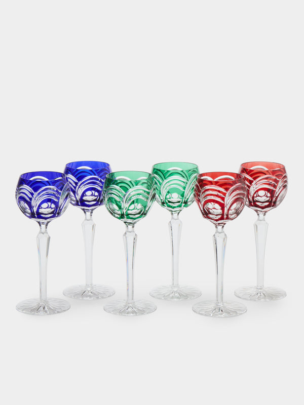Antique and Vintage - 1970s Crystal Wine Glasses (Set of 6) - Multiple - ABASK - 