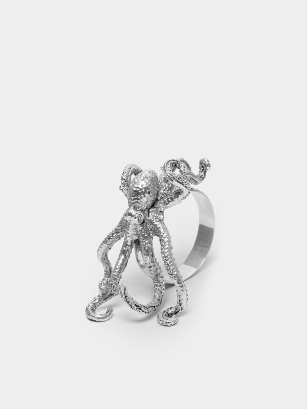 Objet Luxe - Silver-Plated Napkin Rings (Set of 4) -  - ABASK - 