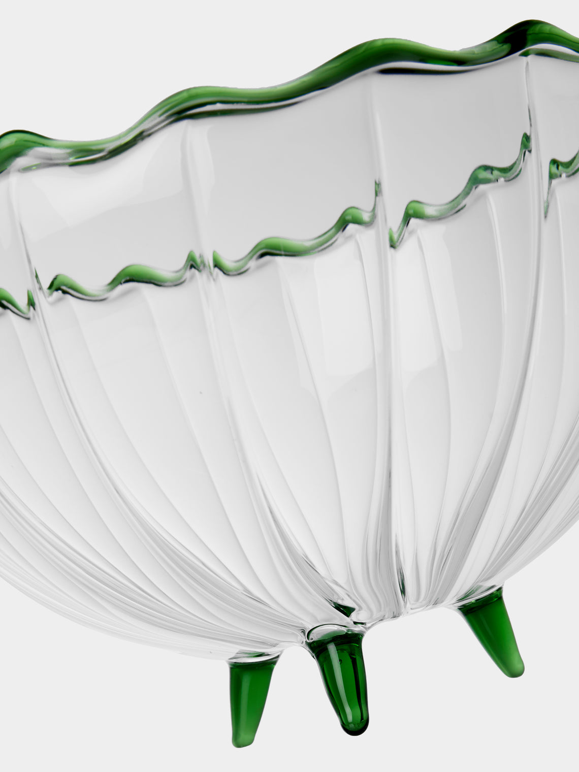 Casarialto - | Set of 4 | Flora Hand-Blown Glass Bowls - Green - ABASK