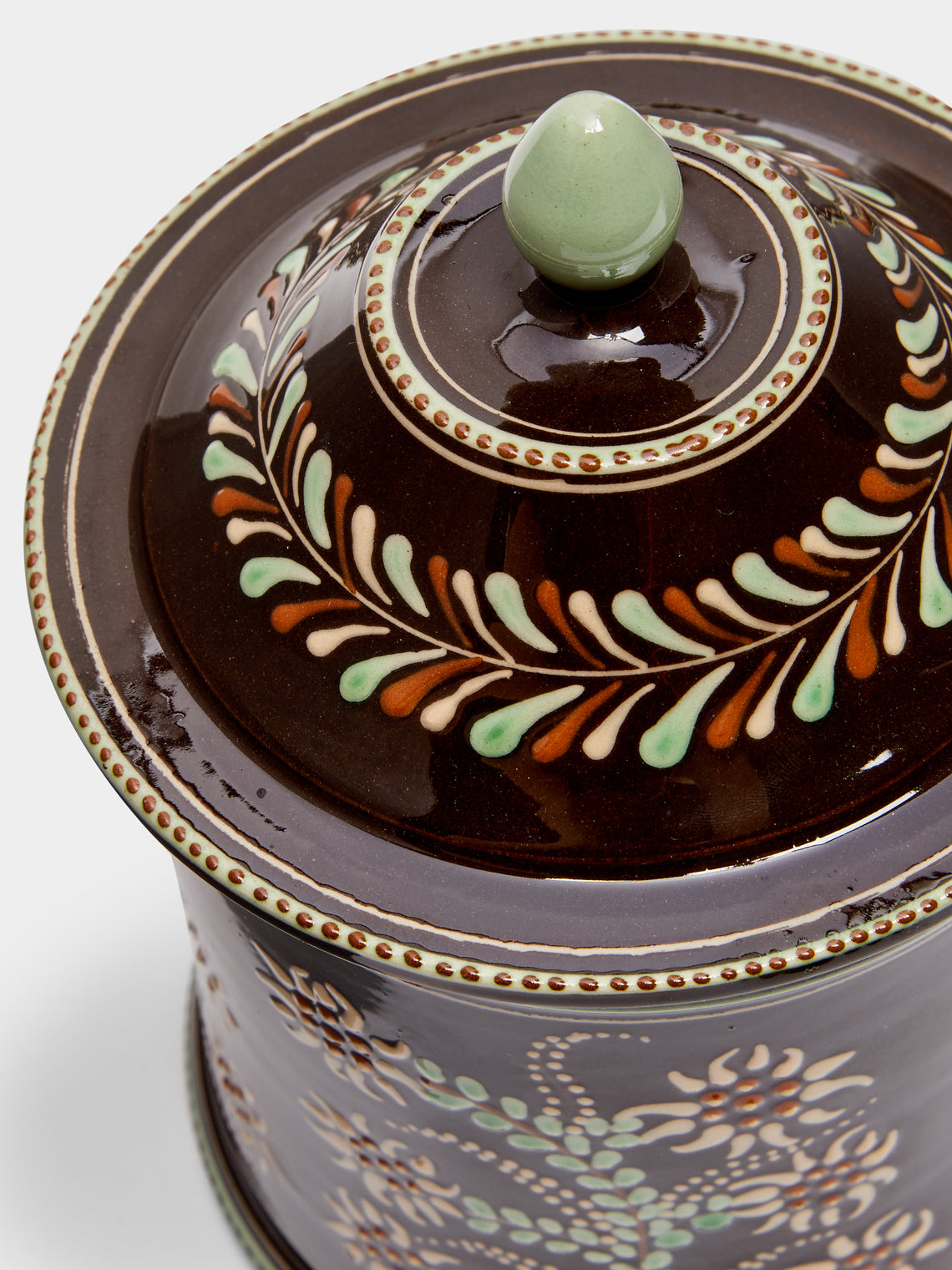 Poterie d’Évires - Flowers Hand-Painted Ceramic Large Jar -  - ABASK