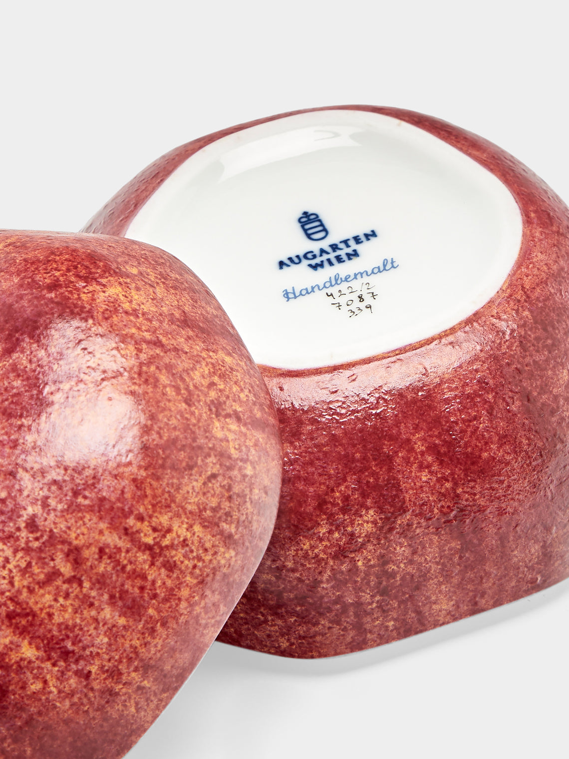 Augarten - Hand-Painted Porcelain Pomegranate Dish - Red - ABASK