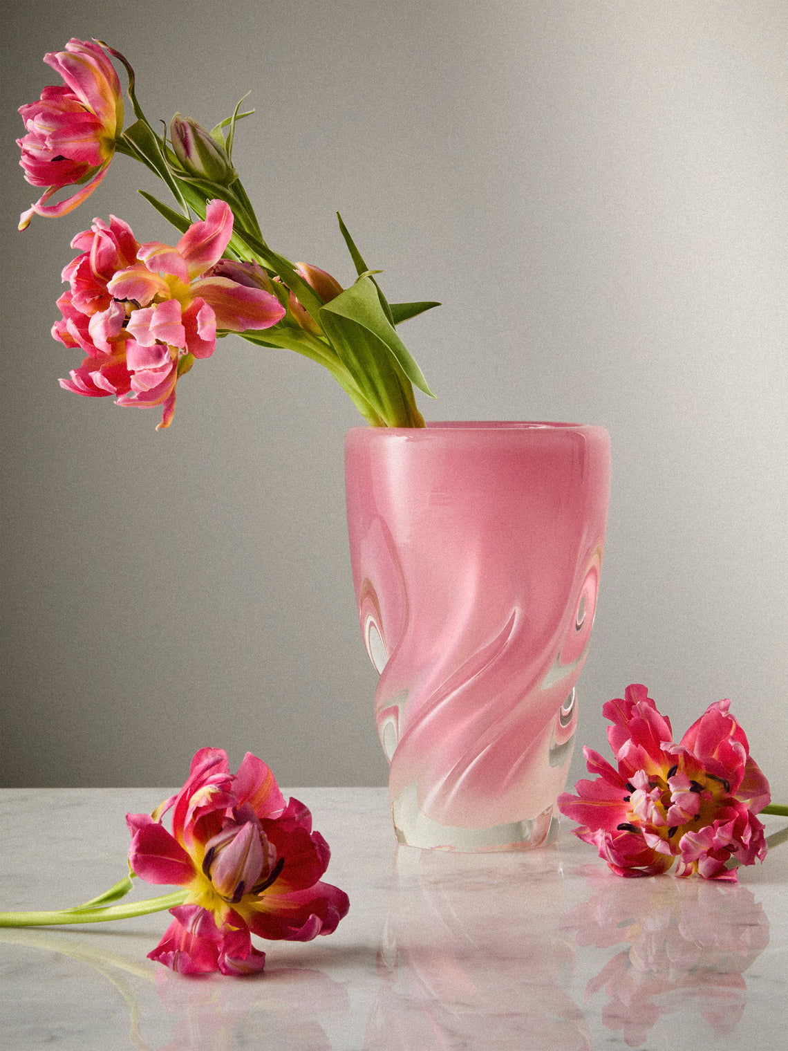 Antique and Vintage - 1970s NasonMoretti Murano Glass Vase (7in/17.5cm) - Pink - ABASK