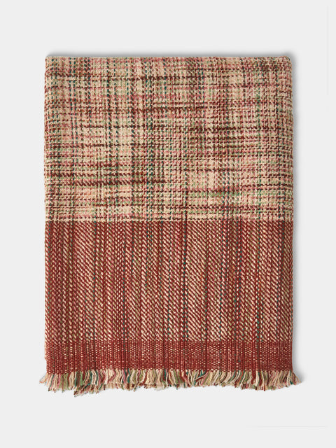 Me & K - Textured Cashmere Throw (75in/1.9m) - Red - ABASK - 