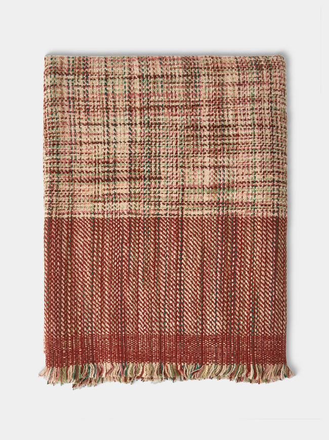 Me & K - Textured Cashmere Throw (75in/1.9m) - Red - ABASK - 