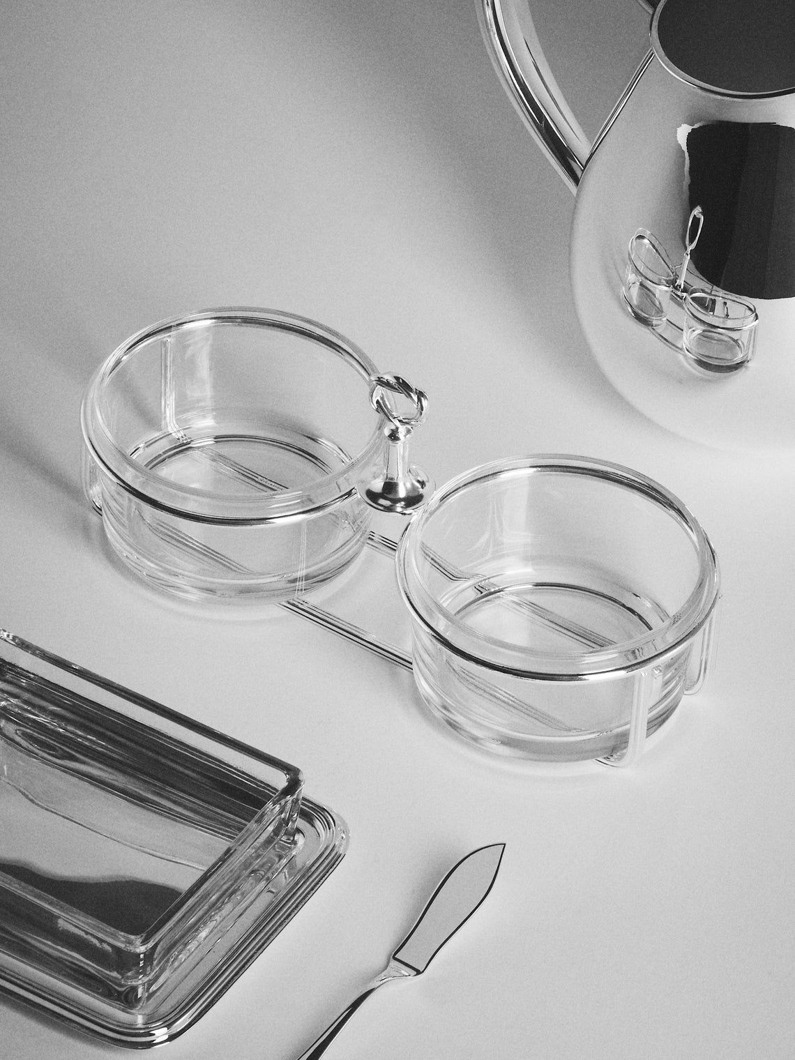 Greggio - Villa Pisani Silver-Plated Double Jam Pot - Silver - ABASK
