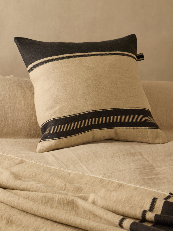Libeco - Vourkari Belgian Linen Cushion (25in/63cm) - Beige - ABASK